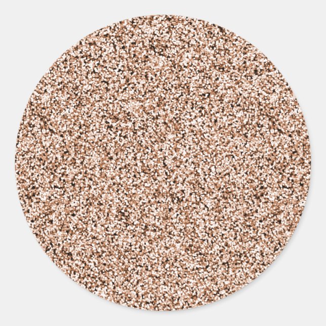 Sticker Rond Rose Gold Faux Parties scintillant Enveloppe Phoqu (Devant)