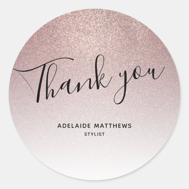 Sticker Rond Rose Gold Parties scintillant tendance salon de co (Devant)