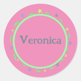 Sticker Rond Rose le plus beau
