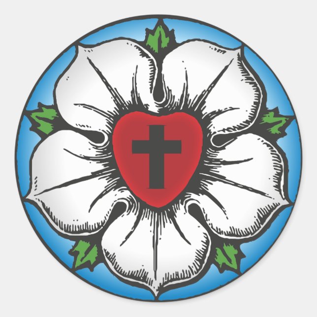 Sticker Rond rose luther (Devant)