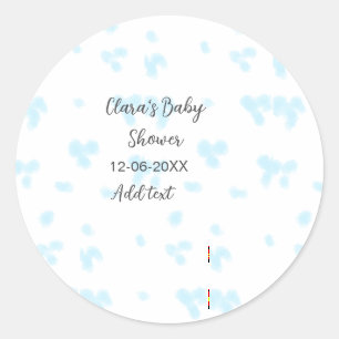 Sticker Rond Rose mignon baby shower aquarelle moderne dat