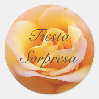 Sticker Rond Rose parfait - Espagnol Suprise party