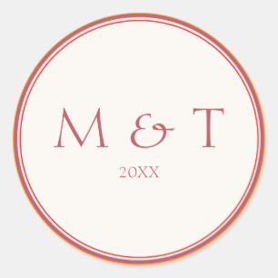 Sticker Rond Rose personnalisé