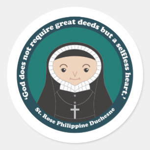 Sticker Rond Rose philippin Duchesne