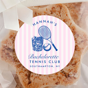 Sticker Rond Rose Rétro Dernière Balançoire Avant La Raquette D