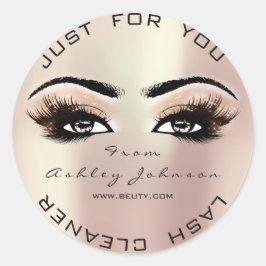 Sticker Rond Rose Rose Parties scintillant de beauté Peach Lash