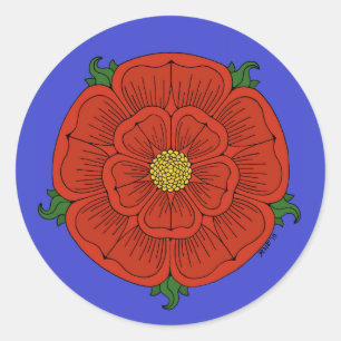 Sticker Rond Rose rouge de Lancaster