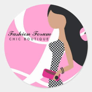 Sticker Rond rose snob d'autocollant du Fashionista 311-High