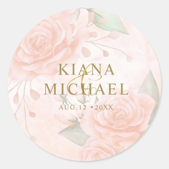 Sticker Rond Rose souple V1 ID828 (Devant)