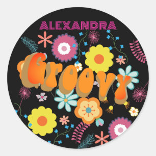 Sticker Rond Rose super