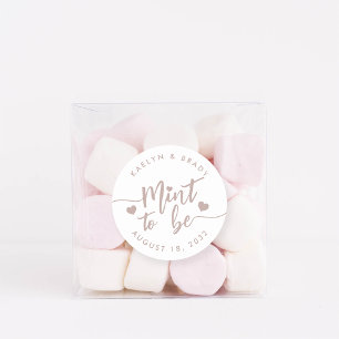 Sticker Rond Rose Taupe   Monnaie à être personnalisée mariage 