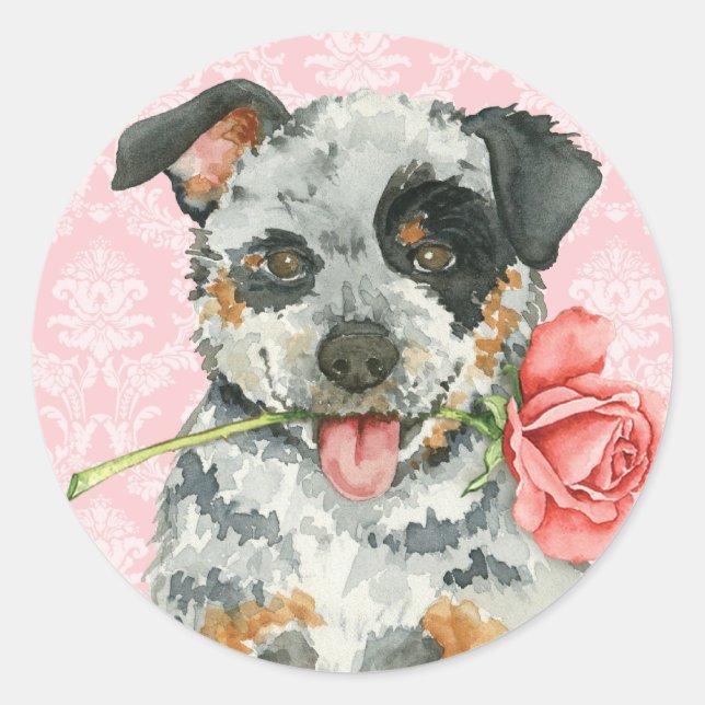 Sticker Rond Rose Valentine ACD (Devant)