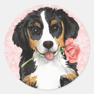 Sticker Rond Rose Valentine Berner