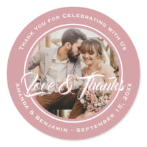 Rose vif moderne Script Mariage Photo Favoriser