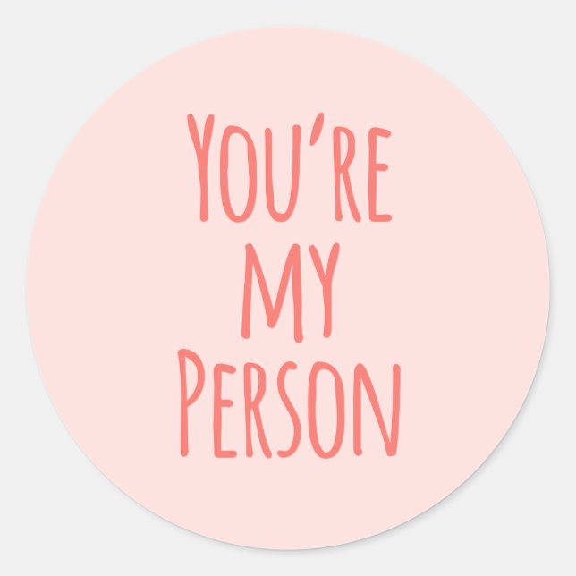 Sticker Rond Rose Vous êtes mon ami Personnalité Citation Valen (Devant)