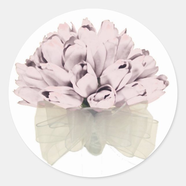 Sticker Rond Roses roses ~ (Devant)