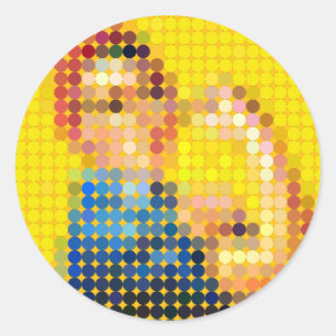 Sticker Rond Rosie le Riveter "Nous pouvons le faire" pixeldot