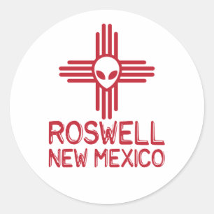 Sticker Rond Roswell Nouveau-Mexique