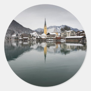 Sticker Rond Rottach-Egern au Tegernsee, Bavière en hiver