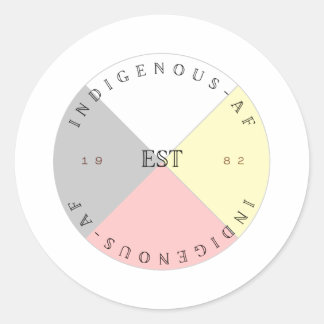 Sticker Rond Roue de médecine AF autochtone