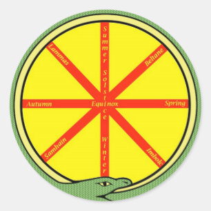 Sticker Rond Roue Ouroboros