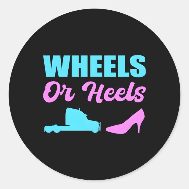 Sticker Rond Roues ou talons parents (Devant)