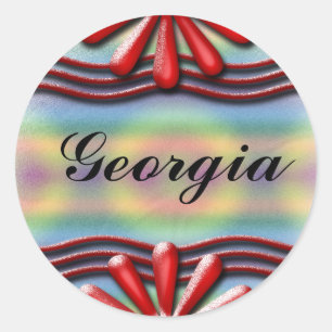 Sticker Rond Rouge