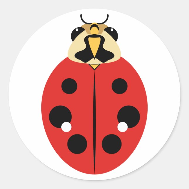 Sticker Rond Rouge dendroctale (Devant)