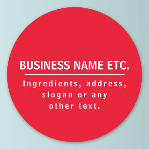 Sticker Rond Rouge et blanc polyvalent