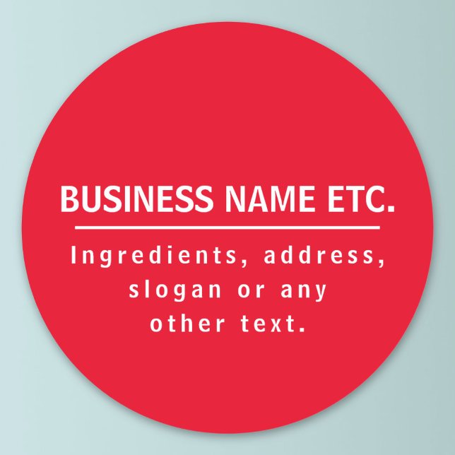 Sticker Rond Rouge et blanc polyvalent (Créateur téléchargé)