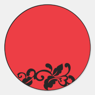 Sticker Rond rouge et noir