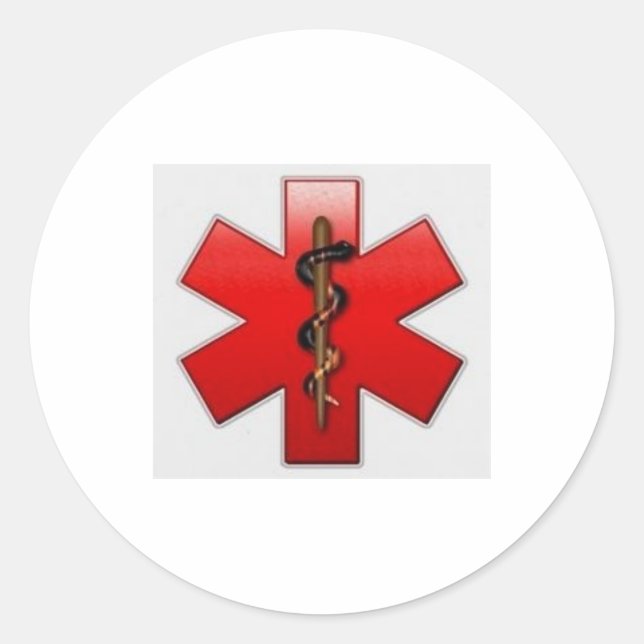 Sticker Rond rouge et polychrome (Devant)