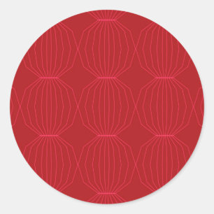 Sticker Rond Rouge, rose, cool, unique, tendance, art décoratif