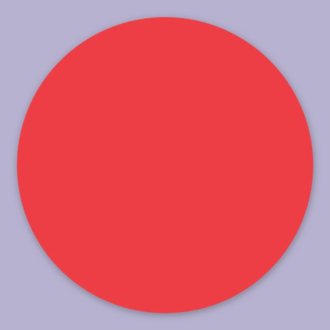 Sticker Rond Rouge solide (Créateur téléchargé)