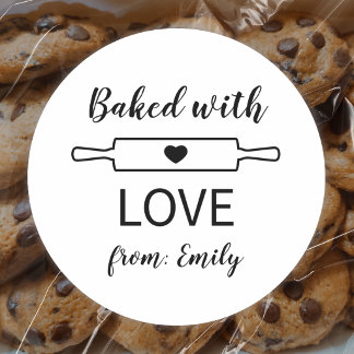 Sticker Rond Rouleau à pâtisserie à coeur simple pour la cuisso