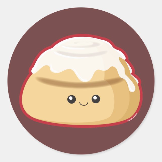 Sticker Rond Rouleau de cannelle (Devant)