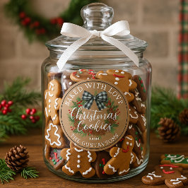 Sticker Rond Rouleau d'étiquettes pour biscuits de Noël faits m
