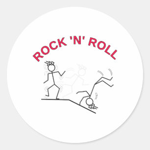 Sticker Rond Rouleau Rock 'N'