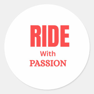 Sticker Rond Rouler avec passion - Typographie Inspirante pour