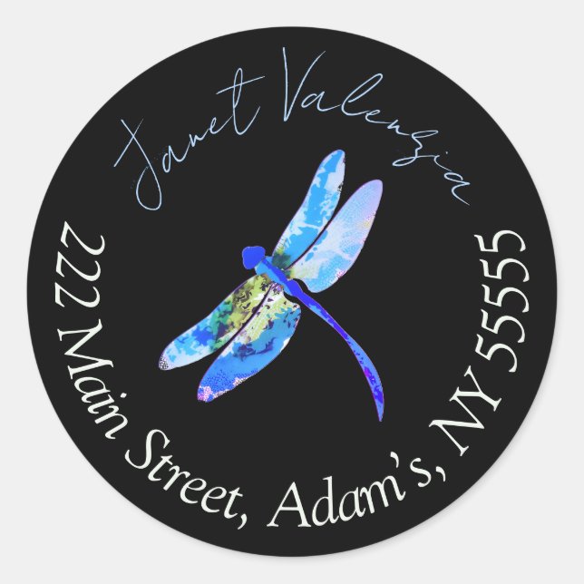 Sticker Rond Round address labels (Devant)