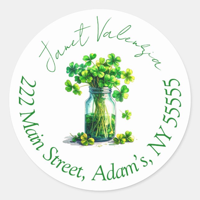 Sticker Rond Round address labels (Devant)