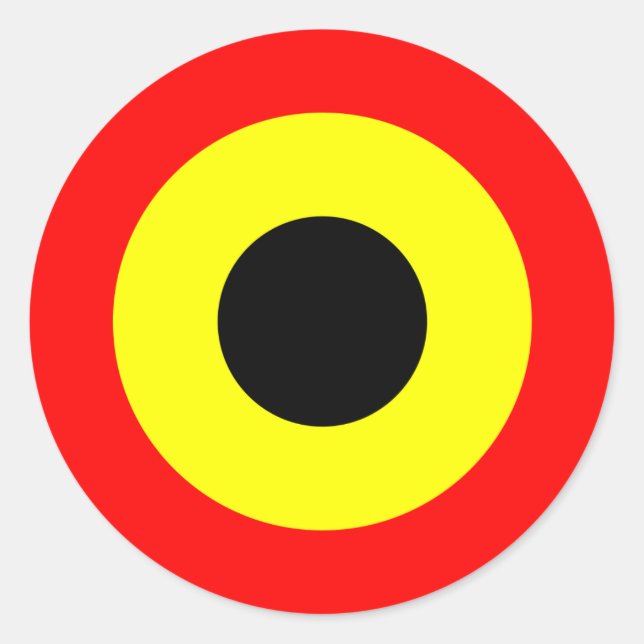Sticker Rond Roundel de la Force aérienne de Belgique (Devant)