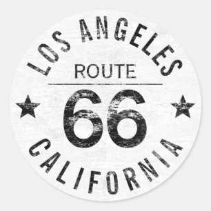 Sticker Rond Route 66