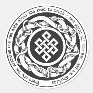 Sticker Rond Route au noeud sans fin de vérité