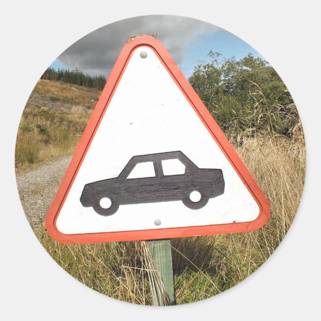 STICKER ROND ROUTE DE MONTAGNE (Devant)