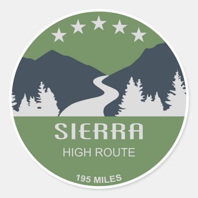 Sticker Rond Route élevée de Sierra (Devant)