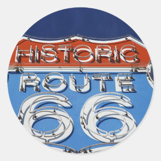 Sticker Rond Route historique 66