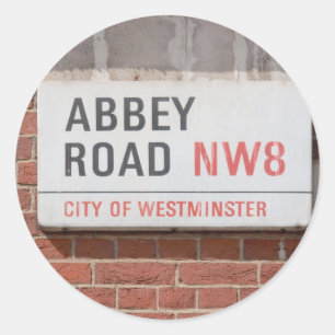 Sticker Rond Route Londres d'abbaye
