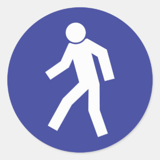 Sticker Rond Route piétonne