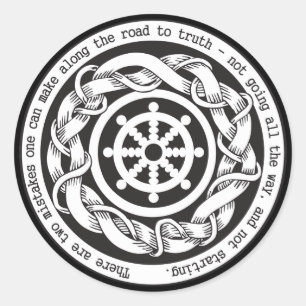 Sticker Rond Route vers la vérité Roue Dharma